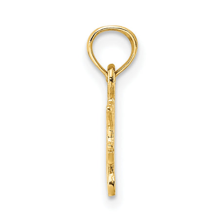 I HEART MY CATS Charm Pendant in Real 14k Yellow Gold