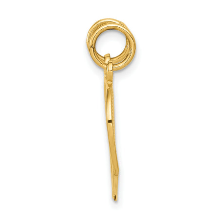 14k Yellow Gold Heart Pendant, Break Apart Mom and Daughter Design, Sentimental Family Jewelry