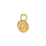 14k Yellow Gold Dumbbell Pendant with Detailed Weightlifting Design, Fitness Jewelry for Men and Women