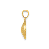 14k Yellow Gold Soccer Ball Pendant with Hexagon Pattern Design
