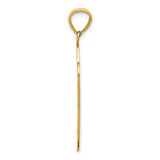 14k Yellow Gold Basketball Pendant with Hoop Design, Sports Charm for Men or Unisex Wear