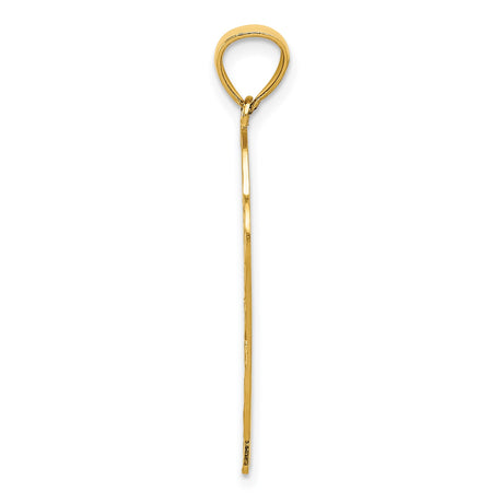 14k Yellow Gold Basketball Pendant with Hoop Design, Sports Charm for Men or Unisex Wear