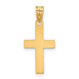 Latin Cross Charm Pendant in Real 14k Yellow Gold