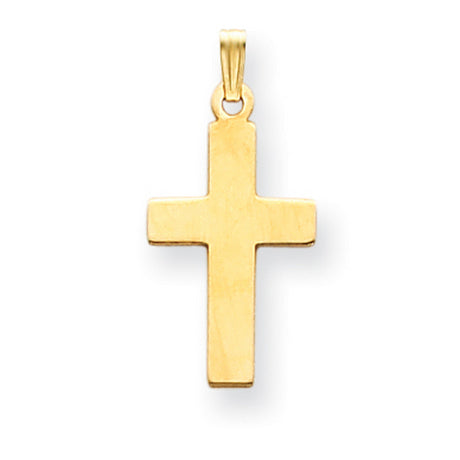 Latin Cross Charm Pendant in Real 14k Yellow Gold