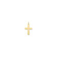 14k Yellow Gold Cross Pendant with Polished Mirror Finish, Classic Latin Design for Men and Women