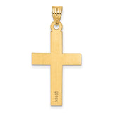 Latin Cross Charm Pendant in Real 14k Yellow Gold