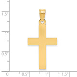 Latin Cross Charm Pendant in Real 14k Yellow Gold