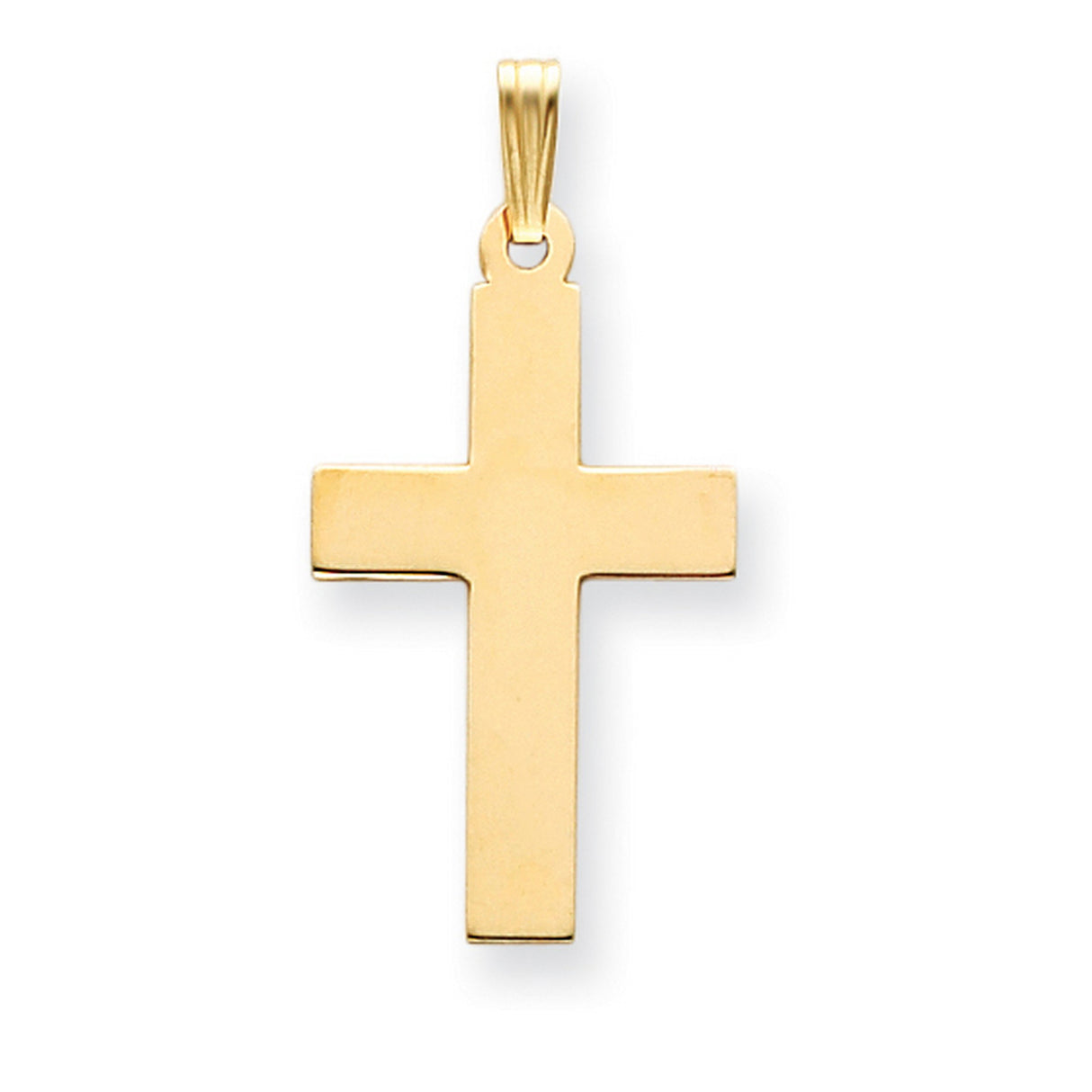 Latin Cross Charm Pendant in Real 14k Yellow Gold