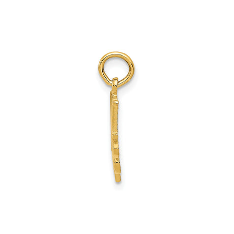 14k Yellow Gold Mom Pendant with Ornate Scrollwork Design, Sentimental Family Jewelry