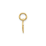 14k Yellow Gold Mom Charm Pendant, Heart Shaped with Bold Lettering, Sentimental Keepsake Jewelry