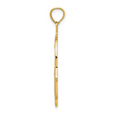 14k Yellow Gold Hamsa Pendant with Radiating Star Design, Filigree Hand Symbol for Protection