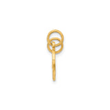 14k Yellow Gold Duck Charm Pendant, Polished Small Animal Design for Women