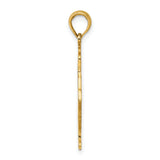 14k Yellow Gold Ice Skater Pendant, Figure Skating Charm, Sports Jewelry for Women