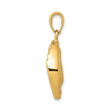 14k Yellow Gold Baseball Glove Pendant with Ball Detail, Sports Charm for Men or Unisex Wear