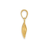 14k Yellow Gold Football Pendant with Detailed Stitching, Sports Charm for Men or Unisex