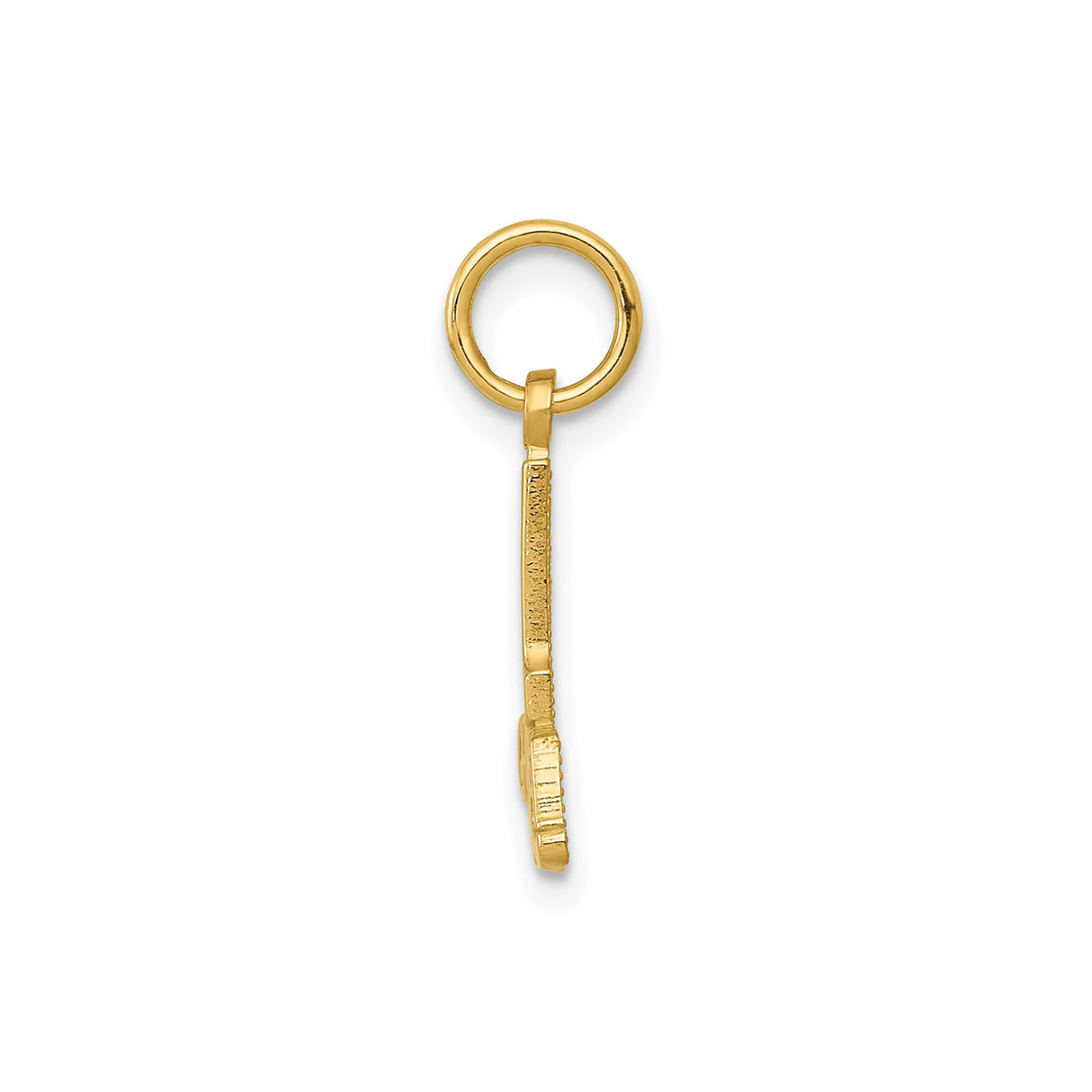 14k Yellow Gold Number One Grandma Pendant, Textured Script Charm, Sentimental Jewelry for Women