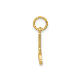 14k Yellow Gold Number One Grandma Pendant, Textured Script Charm, Sentimental Jewelry for Women