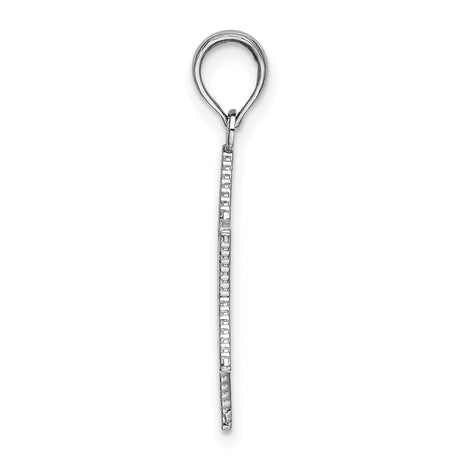 14k White Gold Star of David Pendant, Textured Jewish Religious Charm for Men and Women