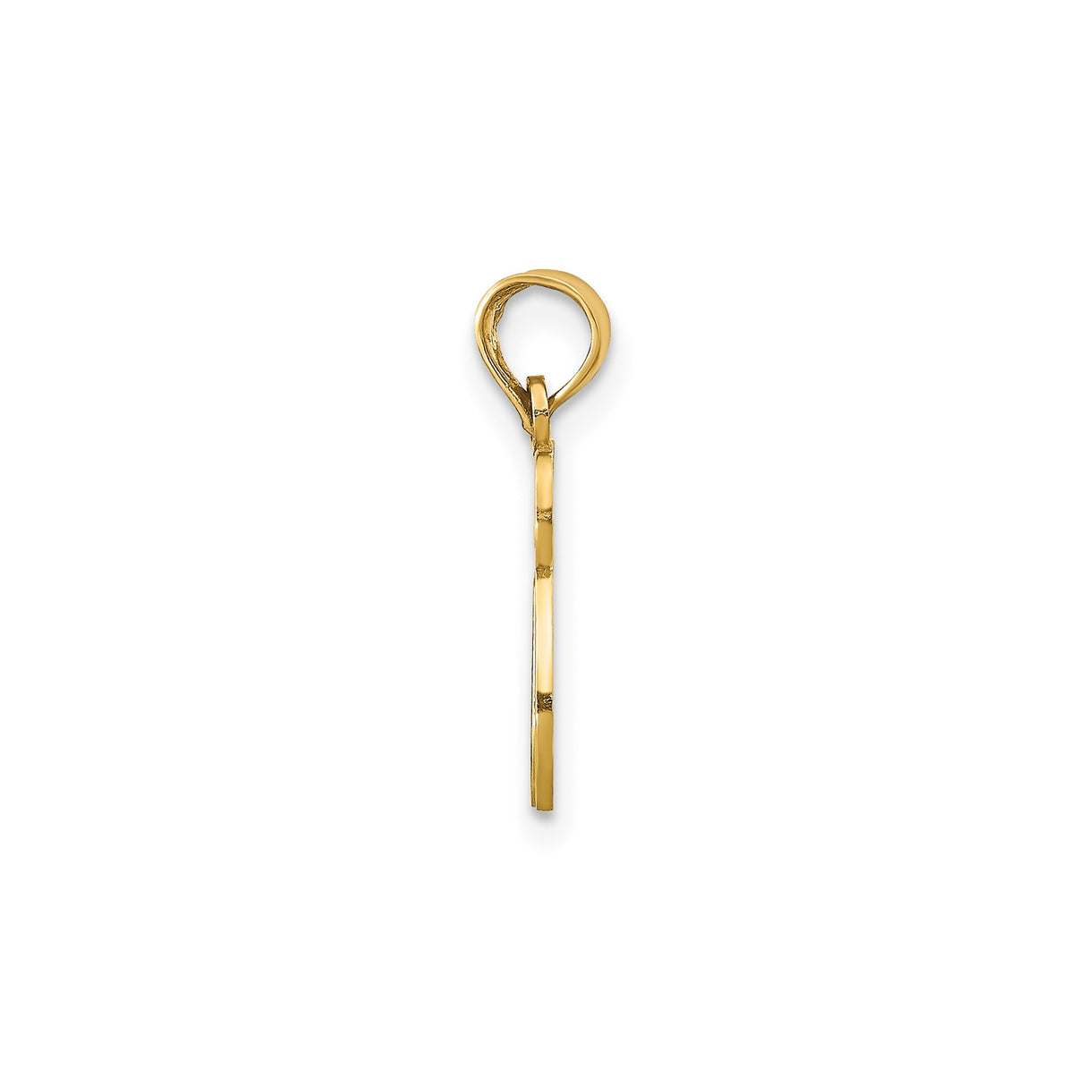 14k Yellow Gold Chai Pendant with Hebrew Symbol of Life, Jewish Faith Jewelry