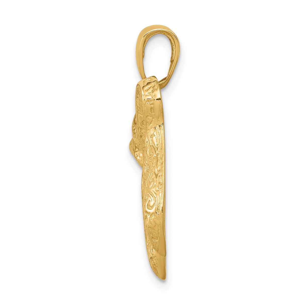 14k Yellow Gold Chai Pendant, Hebrew Life Symbol Religious Charm, Unisex Jewish Jewelry