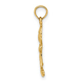14k Yellow Gold Boy Charm Pendant with Overalls and Cap, Sentimental Keepsake