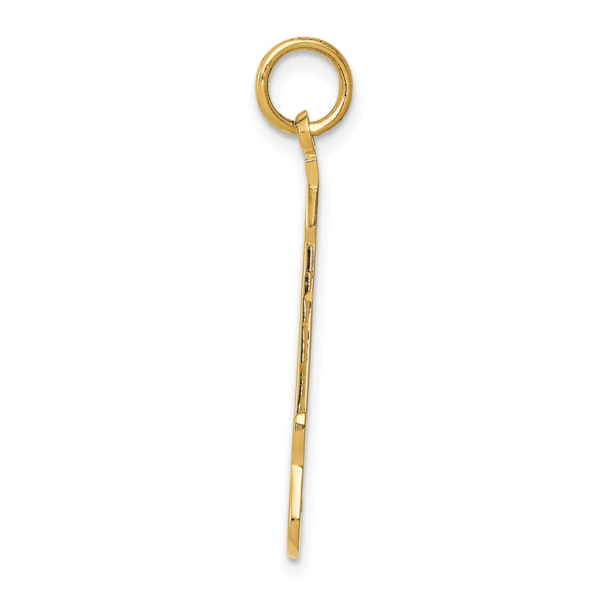 14k Yellow Gold Electric Guitar Pendant Charm, Musical Instrument Design for Men or Unisex
