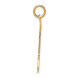 14k Yellow Gold Electric Guitar Pendant Charm, Musical Instrument Design for Men or Unisex