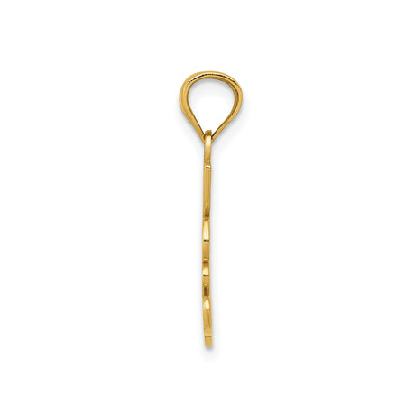 14k Yellow Gold Pendant, I Love My Wife Heart Design, Romantic Anniversary Jewelry for Men