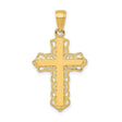 Latin Cross Charm Pendant in Real 14k Yellow Gold