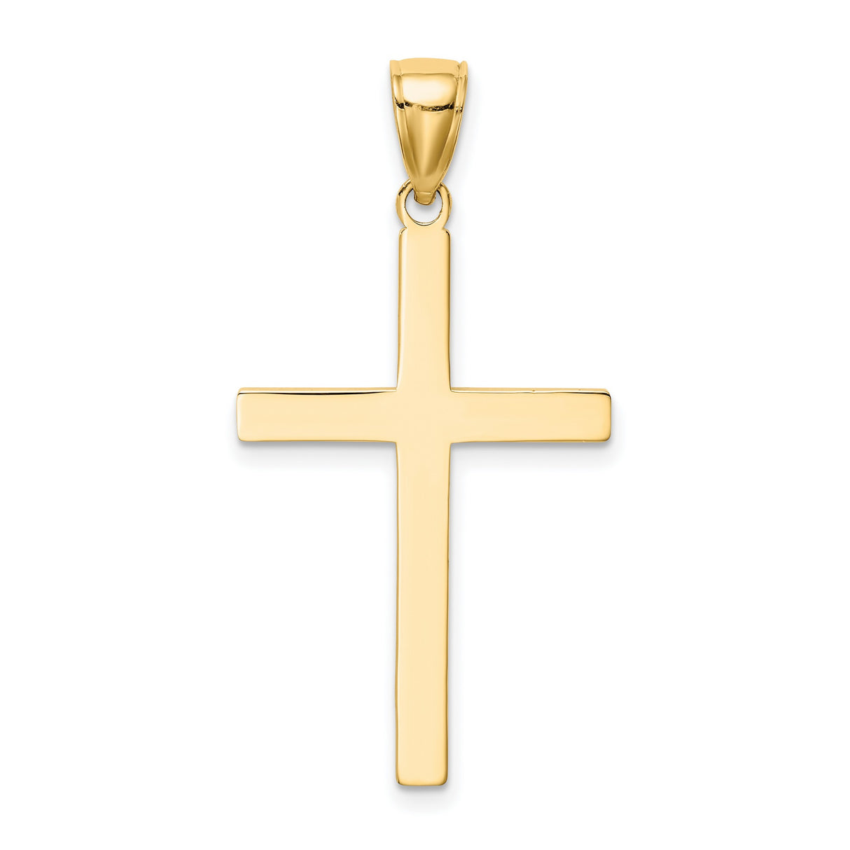 Latin Cross Charm Pendant in Real 14k Yellow Gold