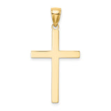 Latin Cross Charm Pendant in Real 14k Yellow Gold