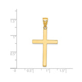 14k Yellow Gold Cross Pendant, Classic Latin Cross Design for Men and Women