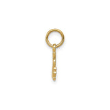 14k Yellow Gold I Love Music Pendant, Solid Gold Charm for Women or Unisex Wear