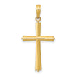 Latin Cross Charm Pendant in Real 14k Yellow Gold