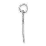 14k White Gold RN Caduceus Pendant with Medical Symbol, Nursing Graduation Charm
