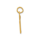 14k Yellow Gold RN Pendant with Caduceus Symbol, Registered Nurse Medical Charm