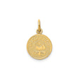 14k Yellow Gold Graduation Pendant with Mortarboard Cap and Diploma Design