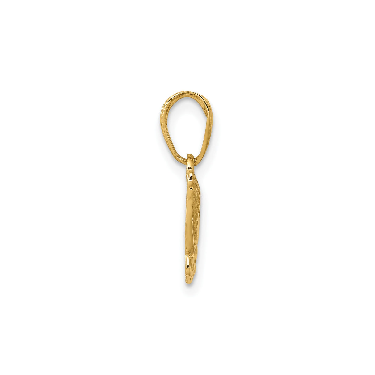 14k Yellow Gold Praying Hands Pendant, Christian Faith Jewelry for Men and Women