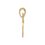 14k Yellow Gold Cross Pendant with Praying Hands and Open Bible Charm , Christian Jewelry