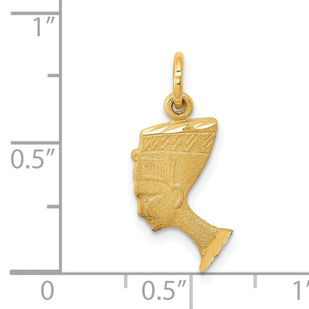 14k Yellow Gold Nefertiti Pendant, African Queen Profile, Egyptian Heritage Charm, Afrocentric Jewelry