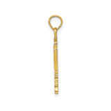 14k Yellow Gold Menorah Pendant with Seven Branch Design, Jewish Faith Symbol Charm