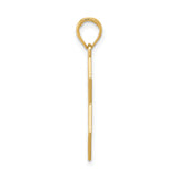 14k Yellow Gold Star of David Pendant with Menorah and Foliage Design