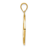 14k Yellow Gold Star of David Pendant, Circular Jewish Medallion for Women or Unisex Wear