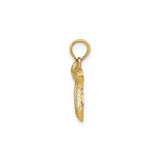 14k Yellow Gold Chai Pendant with Hebrew Life Symbol, Jewish Religious Design