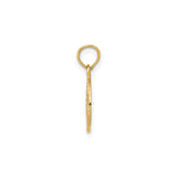 14k Yellow Gold Star of David Pendant with Hebrew Chai Symbol, Jewish Religious Charm