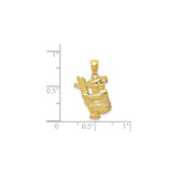 14k Yellow Gold Koala Pendant with Tree Branch Detail, Wildlife and Nature Charm