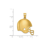 14k Yellow Gold Football Helmet Pendant, Sports Charm for Men or Unisex