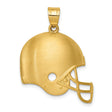 14k Yellow Gold Football Helmet Pendant, Sports Charm for Men or Unisex