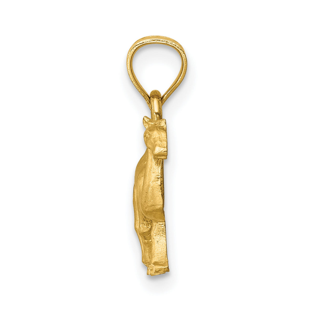 14k Yellow Gold Camel Pendant, Detailed Animal Charm Symbolizing Travel and Endurance