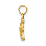 14k Yellow Gold Camel Pendant, Detailed Animal Charm Symbolizing Travel and Endurance